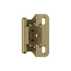 Amerock 1 Pair 1/4" Overlay Golden Champagne Partial Wrap Cabinet Hinge - color: Golden Champagne, size: 1/4 Inch (6 mm) Overlay