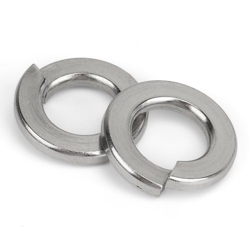 50Pcs 3/8" Spring Lock Washer, 304 Stainless Steel - color: Silver, size: 3/8 Inch