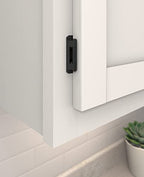 Amerock 1 Pair 1/2" Overlay Matte Black Partial Wrap Cabinet Hinge - color: Matte Black, size: 1/2 Inch (13 mm) Overlay