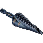 Klein Tools QRST14 Step Drill Bit, Quick Release, Spiral Double-Fluted, 3/16 to 7/8-Inch, Hex Shank, Cut Steel, Wood, Plastic, Aluminum - size: 3/16 to 7/8-Inch, style: Quick Release