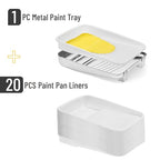 Bates 9 Inch Paint Tray Liners - 21 pcs, One Metal Tray with 20 Plastic Liners - size: 9 Inch, 21 pcs