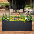 32" Extra Tall Modern Pro 27" x 83" Metal Raised Garden Bed - With Intermediate Floor