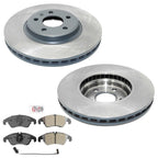 Front Coated Disc Brake Rotors & Ceramic Pads for Audi A4 Sedan 2009 2010 2011