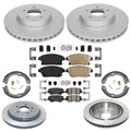 Coated Disc Brake Rotors Brake Pads for Cadillac ATS Single Piston Caliper 13-19