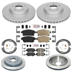Coated Disc Brake Rotors Brake Pads for Cadillac ATS Single Piston Caliper 13-19