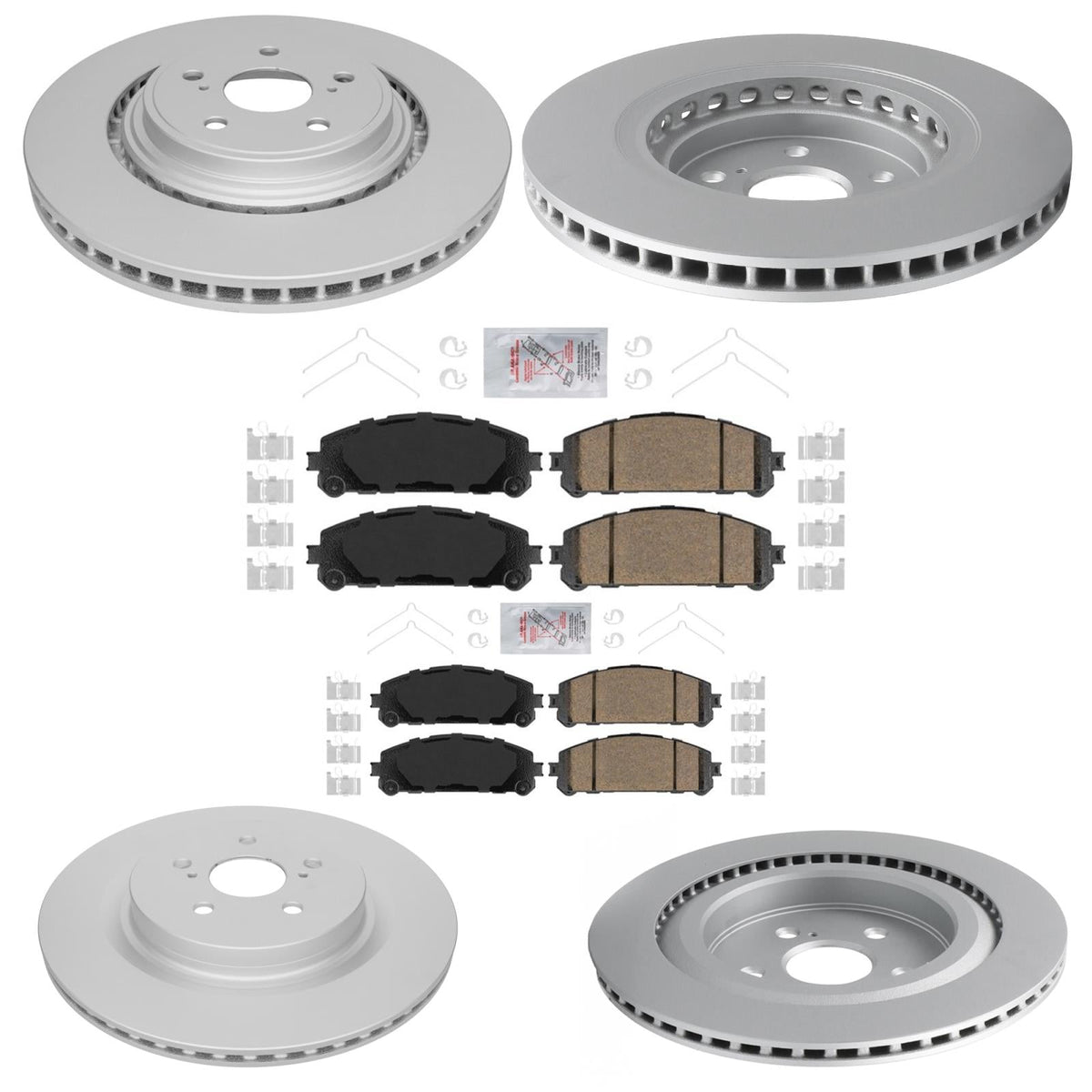 Front & Rear Disc Brake Rotors Ceramic Pads for Toyota Highlander 2020 2024 2025