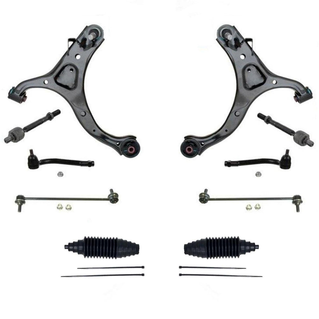 Front Control Arms with Ball Joint Tie Rods Fits Hyundai Santa Fe 2007-2012