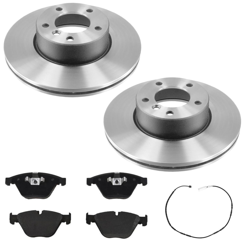 Front Disc Brake Rotors R90 Pads For BMW 328i 10-11 Rear Wheel Drive Coupe Sedan