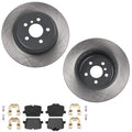 Rear Coated Disc Brake Rotors & Pads for Toyota GR Supra 2.0L Base Model 21-24
