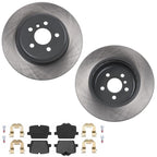 Rear Coated Disc Brake Rotors & Pads for Toyota GR Supra 2.0L Base Model 21-24