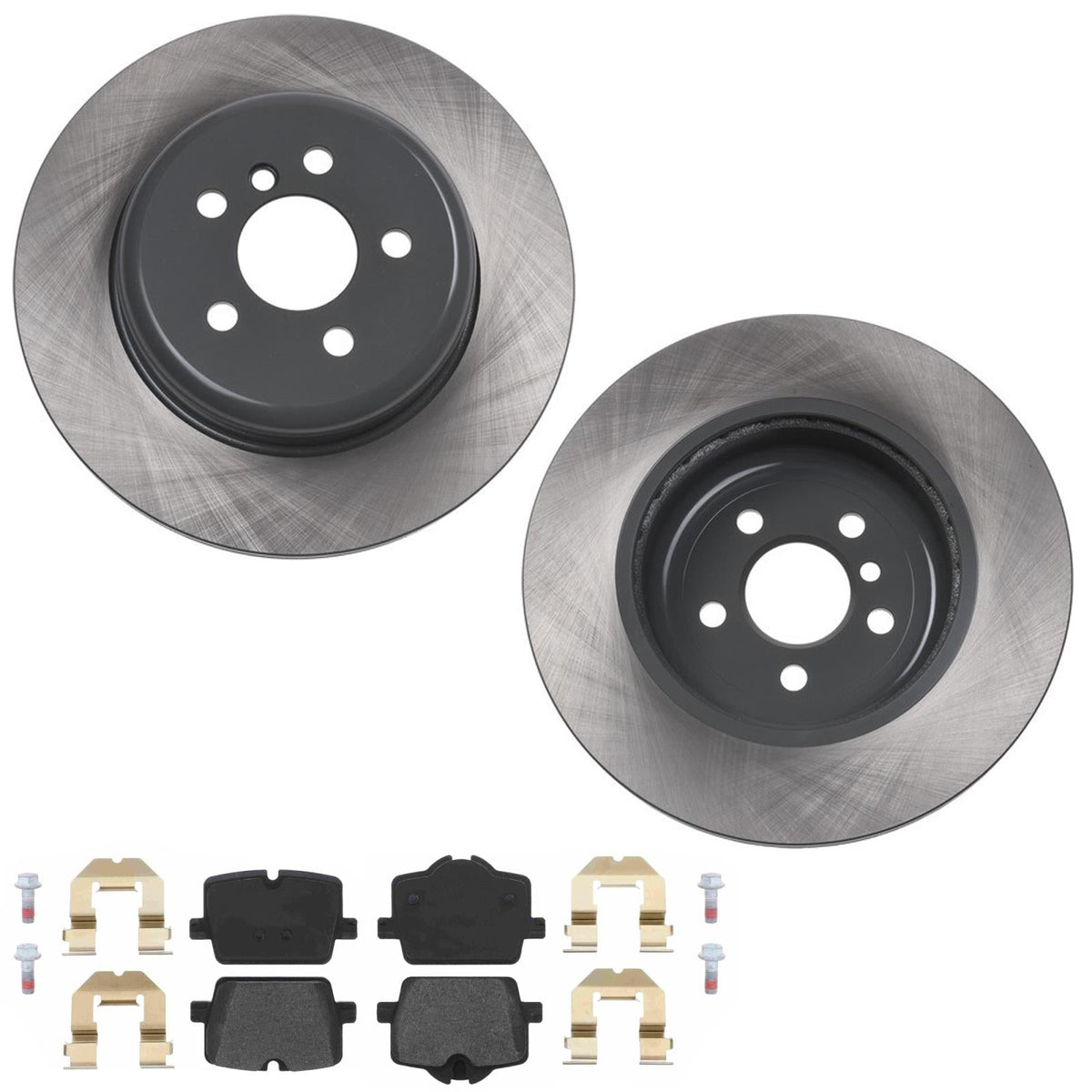 Rear Coated Disc Brake Rotors & Pads for Toyota GR Supra 2.0L Base Model 21-24