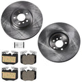Front Disc Brake Rotors & Euro R90 Pads for BMW 530i 2017 2020 2023 W/ 348MM