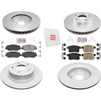 Front Rear Ceramic Pad + Rotor For 2008 2014 2015 2016 Honda Accord 282mm Rotor