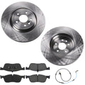 Front 325MM Disc Brake Rotors & Brake Pads for Jaguar XE XF 2.0L 2018 2019 2020