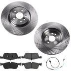 Front 325MM Disc Brake Rotors & Brake Pads for Jaguar XE XF 2.0L 2018 2019 2020