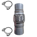 2.5 x 8 Heavy Duty Stainless Steel Exhaust Flex Pipe HD Flex Pipe Double-braided