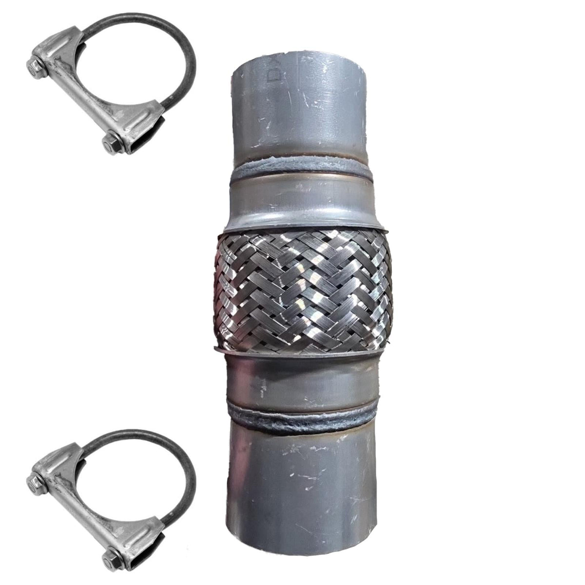 2.5 x 8 Heavy Duty Stainless Steel Exhaust Flex Pipe HD Flex Pipe Double-braided