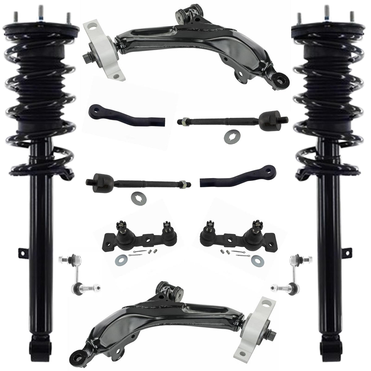 Front Struts Control Arms Tie Rods & Links For Lexus IS250 F Sport RWD 14-15