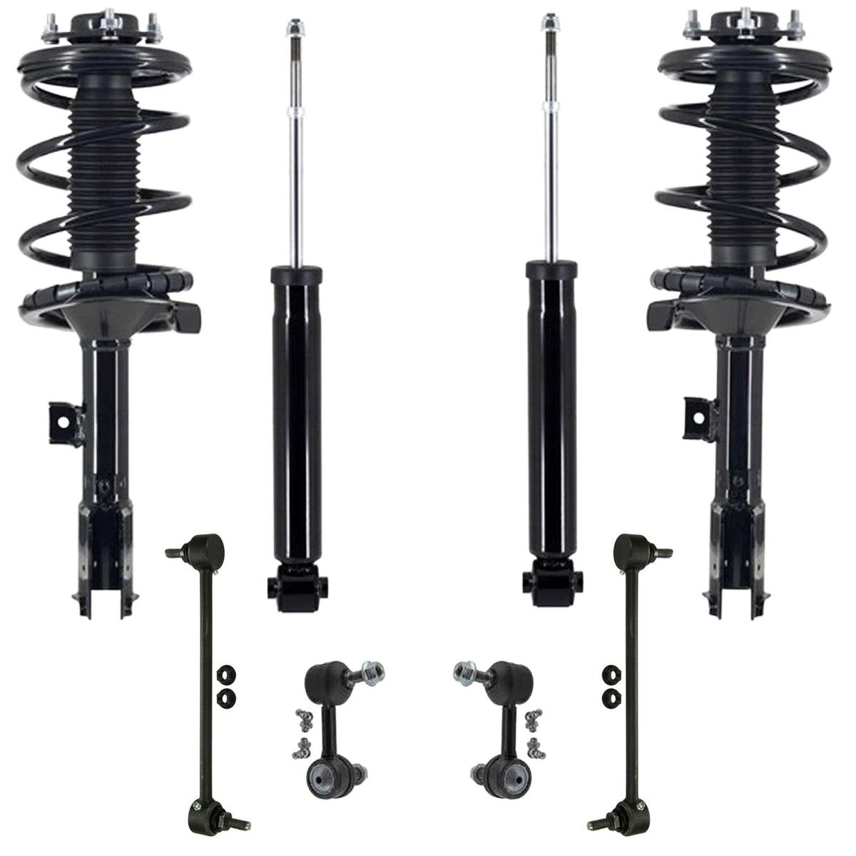 Front Struts Rear Shocks & Links For Misubishit Outlander 2007-2013 W/ 3RD ROW