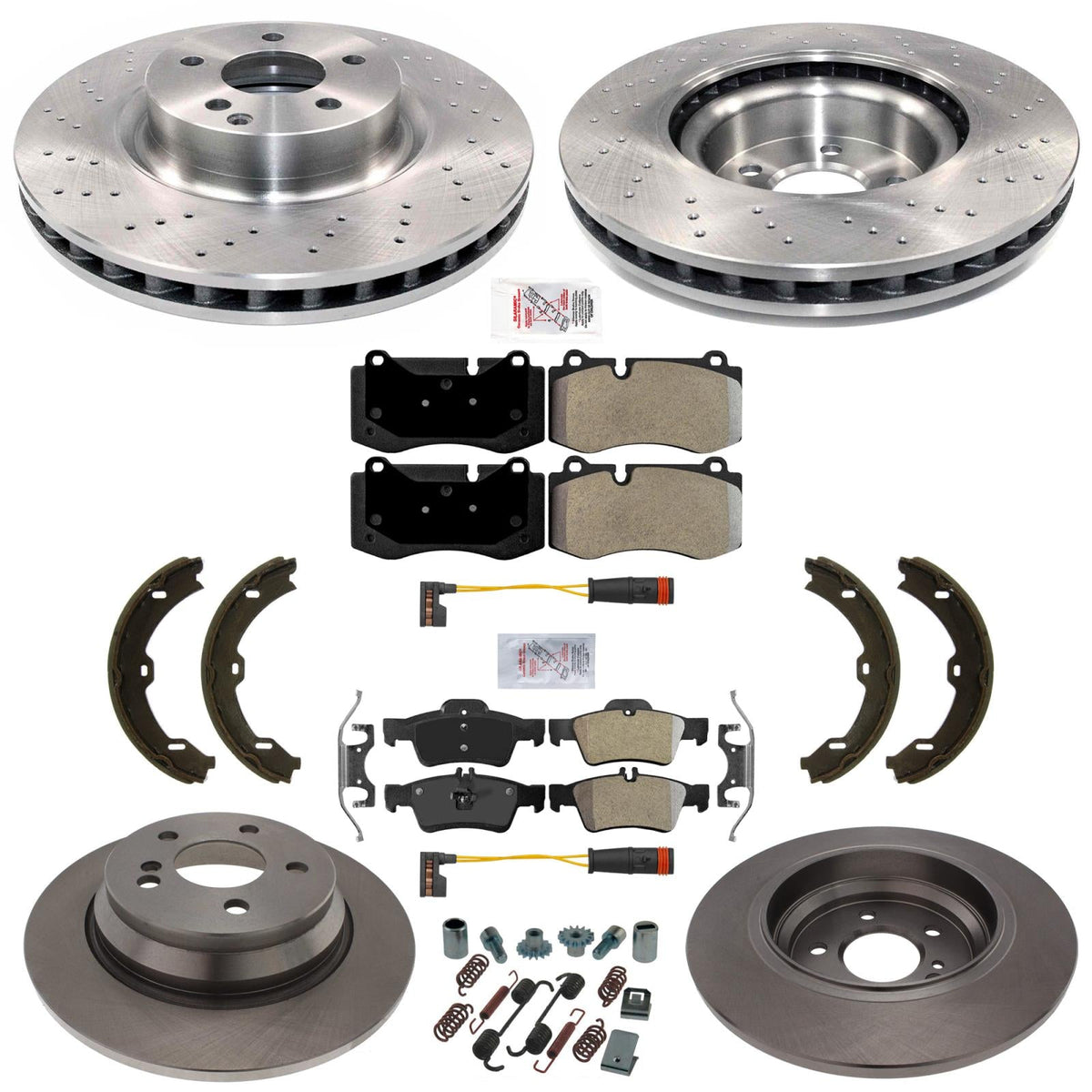 Disc Brake Rotors & Pads for Mercedes Benz S400 2010-2013 W/O Sport Package