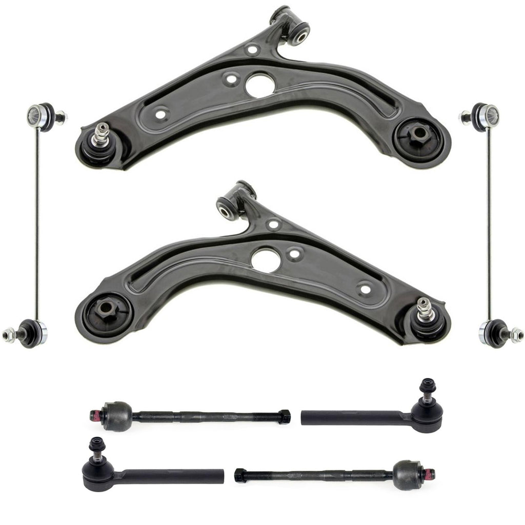 Left & Right Lower Control Arms Ball Joints Tie Rods for Fiat 500 2012-2017