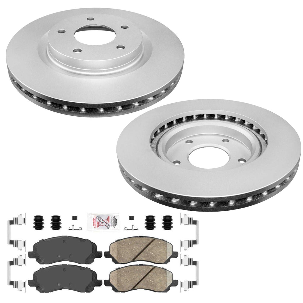 Front Coated Disc Brake Rotors Brake Pads for Mitsubishi Outlander 2007-2020
