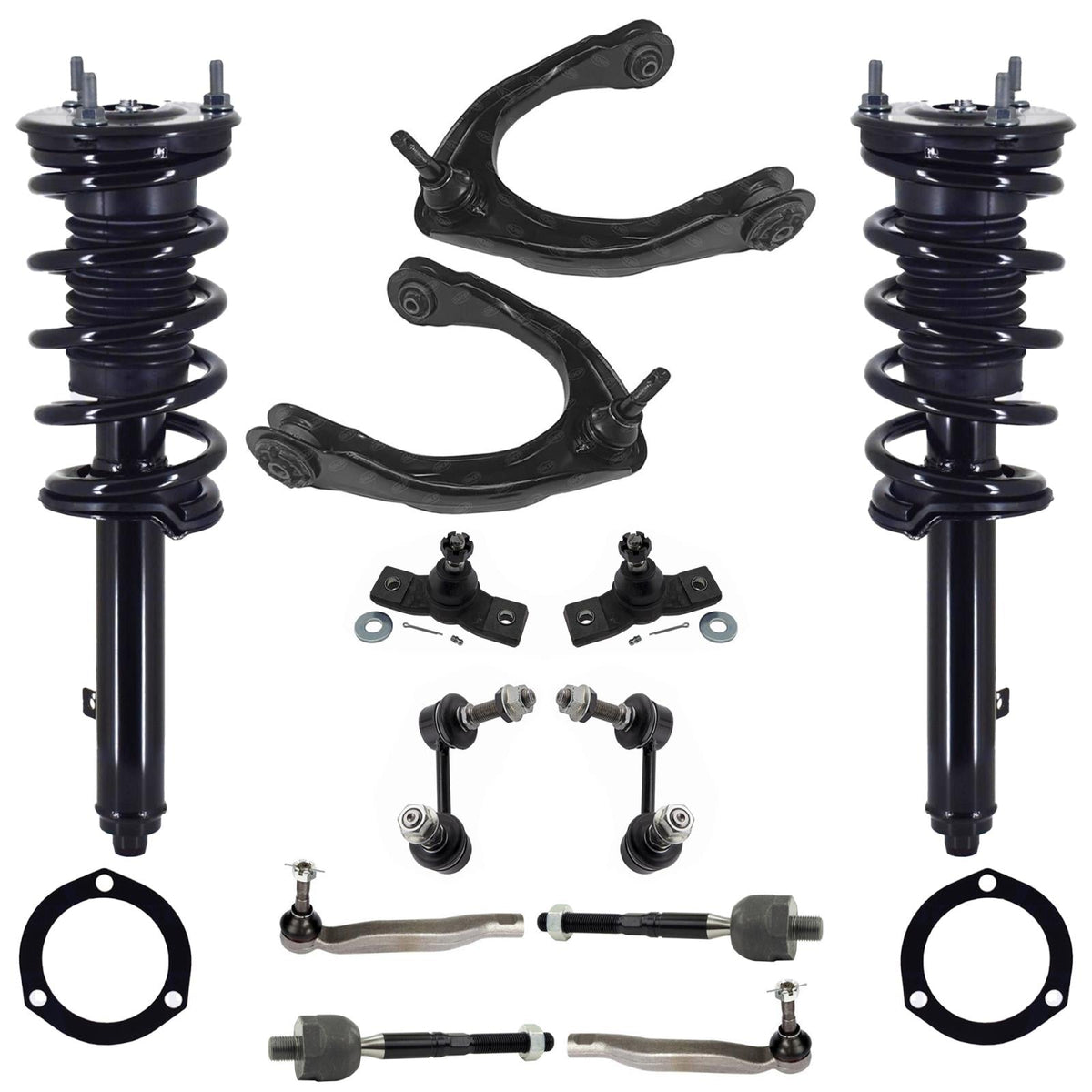 Front Struts Upper Control Arms Ball Joints Tie Rods Links For IS300 16-18 AWD
