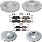 Front Rear Coated Disc Brake Rotors Brake Pads for Buick Enclave 2021 2022 2026