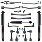 Steering Damper Track Bar Arms Ball Joints Tie Rods For Wrangler 2018-2024