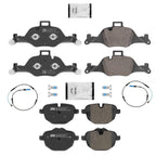 Front & Rear Disc Brake Pads Sensors for 530I 530e 2018 2020 2022 w 348MM