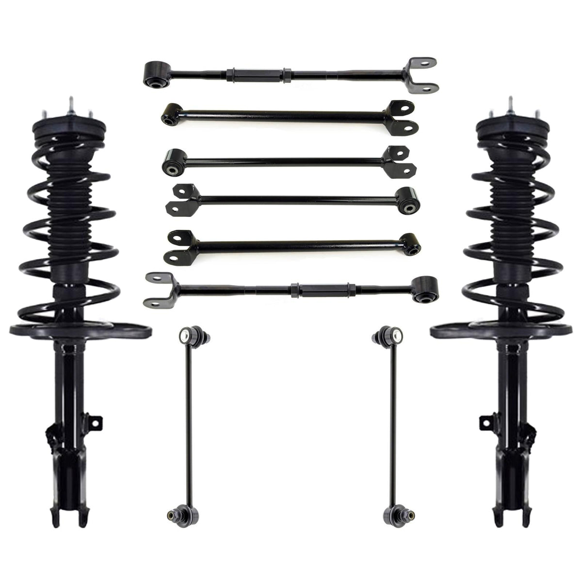 Rear Struts Forward Rearward Trailing Arms & Links For Toyota Camry SE 07-2011