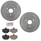 Front Brake Rotors & Brake Pads For 2005 2012 2013 2014 2015 Smart Car Fortwo