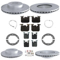 Front & Rear Disc Brake Rotors & Pads for BMW 435i 2014 2015 2016 Blue Caliper