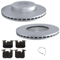 Front Disc Brake Rotors & Pads for BMW 435i 2014 2015 2016 with Blue Caliper