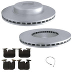 Front Disc Brake Rotors & Pads for BMW 435i 2014 2015 2016 with Blue Caliper