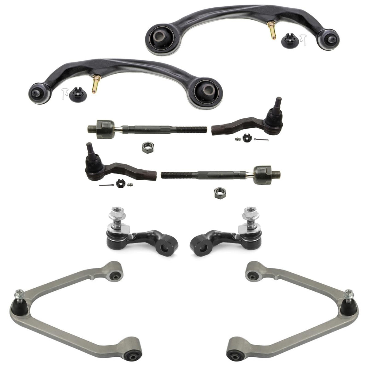 Front Control Arms Tie Rods Ball Joints For 2004-2006 G35X 4Door All Wheel Drive