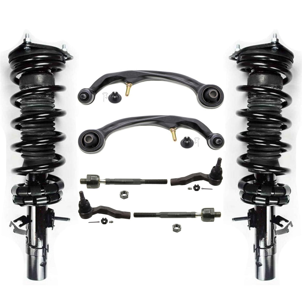 Front Struts Arms & Tie Rods For G35X 4DR All Wheel Drive Automatic Trans 04-06