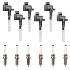 Ignition Coil & Iridium Spark Plugs For Mercedes Benz E350 3.5L Flex 2012-2016