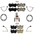 Front Rear Disc Brake Pads Sensors Shoes for Porsche Cayenne 04-08 330MM Size