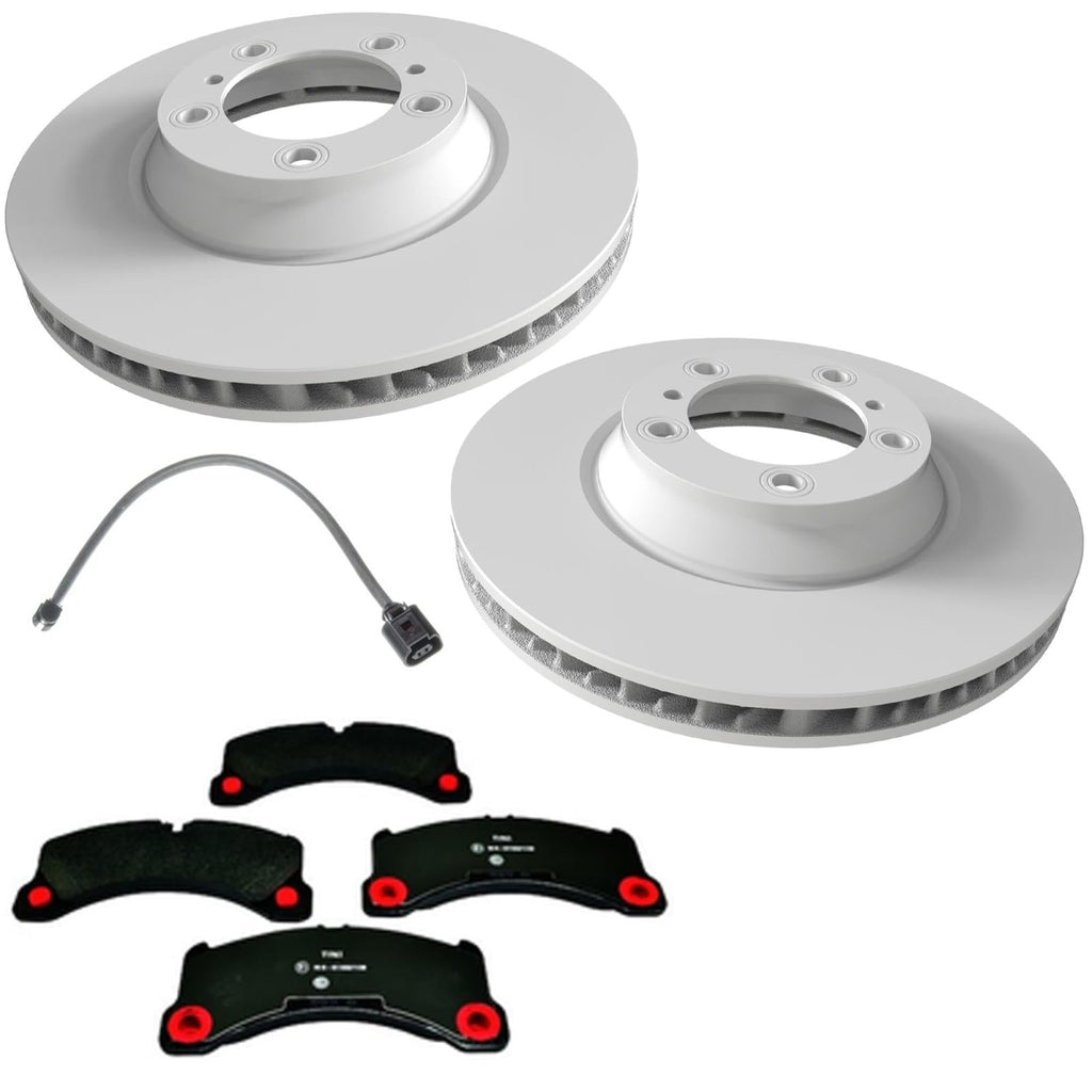 Front Coated Disc Brake Rotors Brake Pads for Porsche Panamera 4 Base 2017-2025