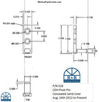 328 CDH Pivot Pin for Concealed Jamb-liner