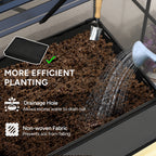 NookGrow Raised Garden Bed with Cold Frame Greenhouse Polycarbonate Panel and Top Vent, Natural