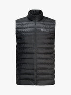 Jack Wolfskin Pilvi Down Men's Zip-Up Gilet with Pockets - Black - Medium