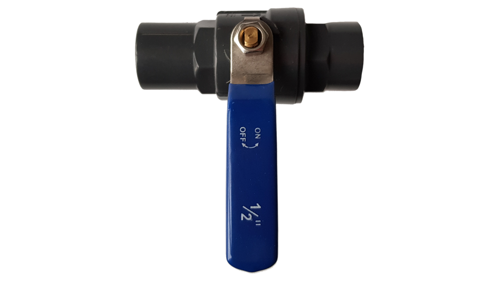 PP 1/2" BSPF Stopcock with Stainless Steel Ball Valve and Handle