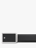 Montblanc Classic Saffiano 30mm Rectangular Mens Leather Belt One-Size Black