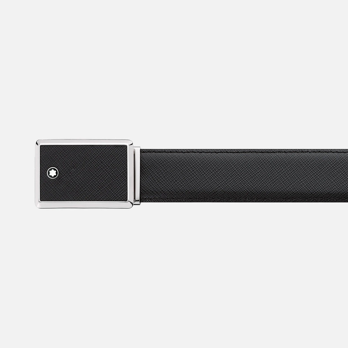 Montblanc Classic Saffiano 30mm Rectangular Mens Leather Belt One-Size Black