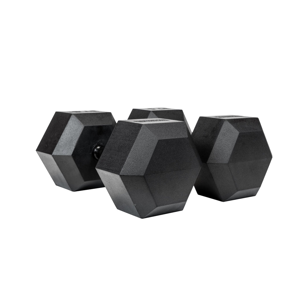 37.5kg Black Hex Dumbbell Pair
