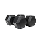 37.5kg Black Hex Dumbbell Pair