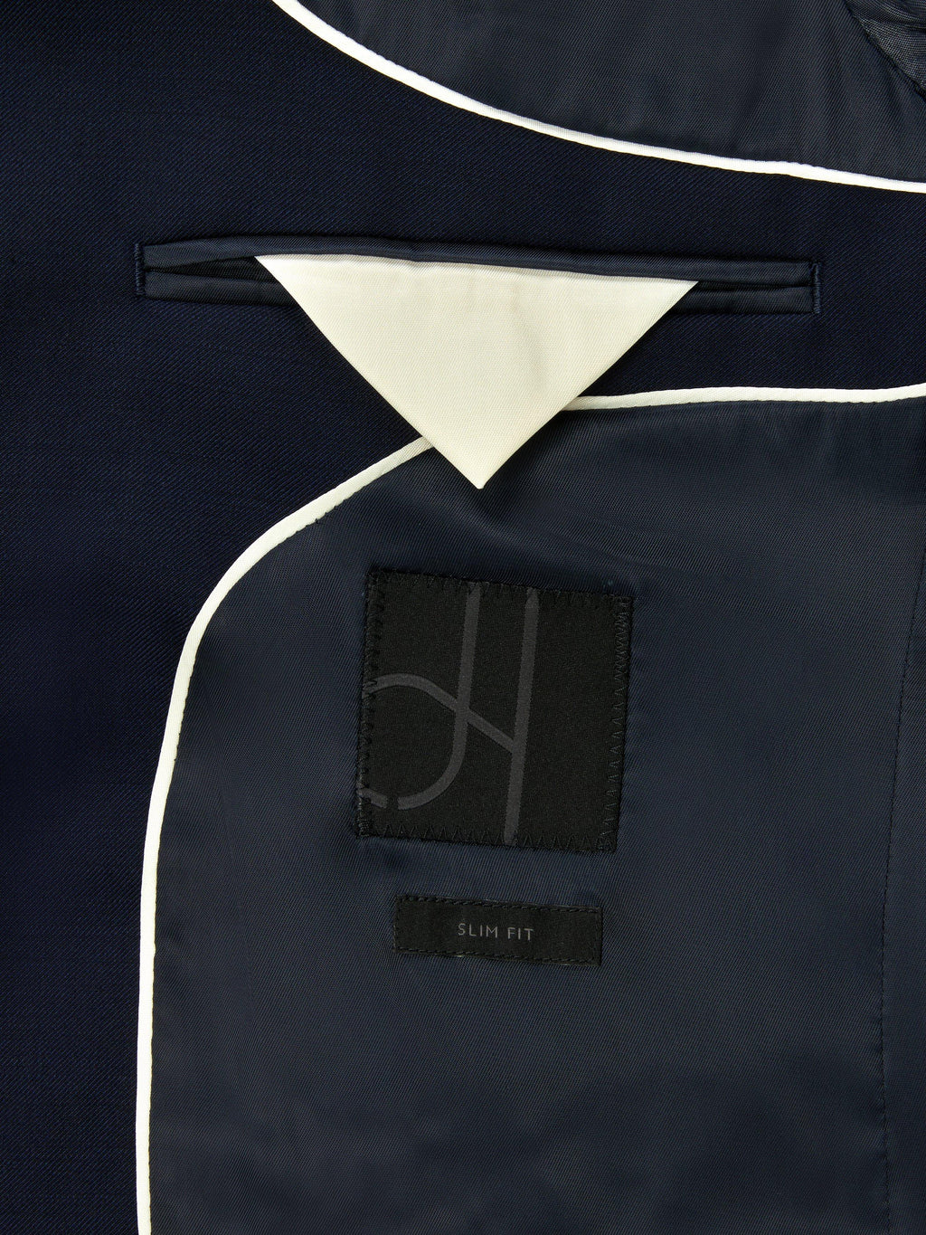 John Lewis Slim Fit Pure Wool Blend Lined Slim Men's Suit Jacket - Navy 40R
