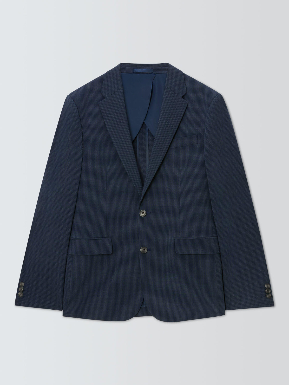 John Lewis Washed Cotton Men's Regular Blend Regular Fit Blazer - Navy - 38R